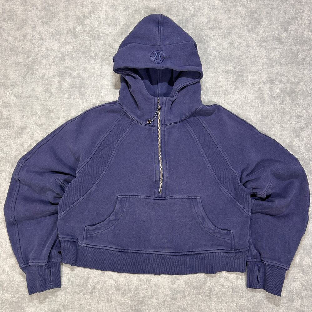 Lululemon Scuba Oversized Half-Zip Hoodie Womens XS/S Navy Pullover LW3DM4S